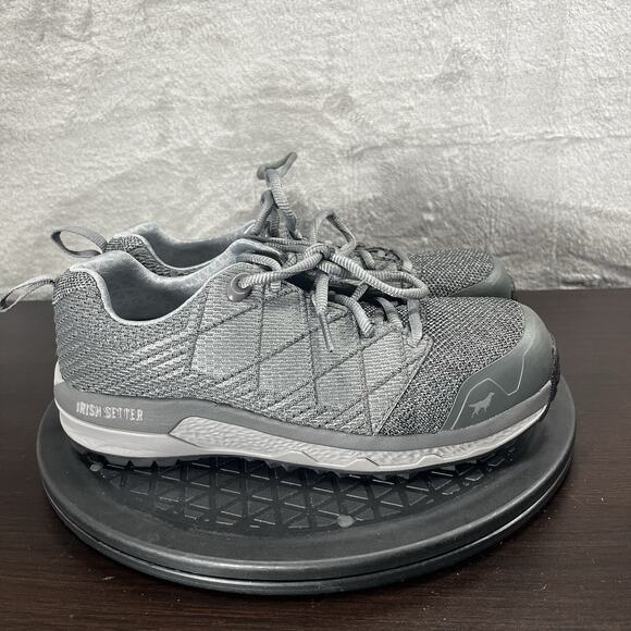 Irish Setter Womens Size 6 Nisswa Oxford Aluminum Safety-Toe Oxford Gray Shoes - Picture 1 of 10